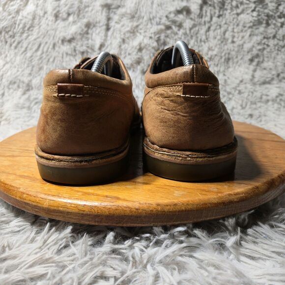 Steve Madden Harpoon Men Size 10 Tan Leather L ace Up Formal Dress Shoe Oxfords - Picture 3 of 15